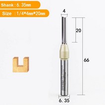 루터기 라우터 비트 1+1 arden cnc woodworking tool tct 엔드, 6.35x4x20