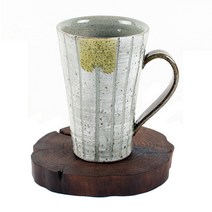 수제 분청 민들레 롱머그잔 400ml 물컵 물잔