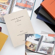 양장 커버 스프링 스토리 포토북 사진첩 앨범 100포켓, 버건디