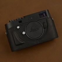 Leica M240-P M240 M262 M246 TYP246 MM M-D ME 및 배터리 포트 용 핸드 메이드 정품 가죽 카메라 케이스 비디오 하프 백, 03 Black