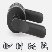 ANGE801 방문 손잡이 문고리 교체 골드 블랙 문 방문고리 도어 스텐 샷시 욕실, 801그레이, 상세페이지 참조4