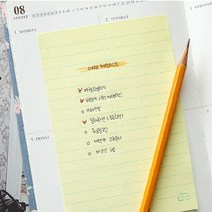 스티키 떡메모지 떡메 메모잇 라인 노랑 50매 102x152