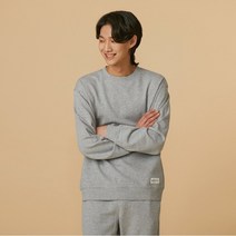 [JAJU/자주] 남 스웨트 크루넥 셔츠_멜란지 그레이