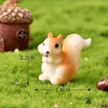 다람쥐 입상 미니어처 소나무 콘 홈 장식 카와이 액세서리 책상 정원 5 개, 1pc, 04 Squirrel D_01 1pc, 04 Squirrel D_01 1pc