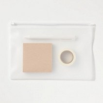 PVC 슬라이드 지퍼백 소형 중형 대형 반투명 여행용 지퍼팩 파우치 13가지 사이즈, 반투명 - 27 X 18cm