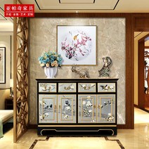 화개장 나비장 엔틱 나전칠기 전통 수납장 자개 장농, 150x40x90cm