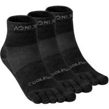 Aomagic 발가락 양말 고 운동용 러닝 다섯 손가락 다채로운 여성 남성용 부드럽고 편안함 경량 A# 3쌍-발목(청록색 플루오레세인 탠저린) 176180, 중간의, E4109# 블랙