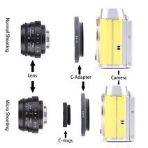 CCTV 렌즈 C 마운트 니콘 1 V3 J5 APS-C 미러리스 디지털 카메라용 35mm F1.6, 01 Black_01 니콘 1
