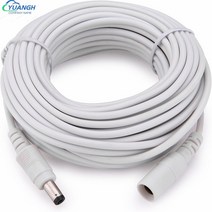 움직이는 아파트 현관 cctv dc 12v 전원 어댑터 확장 케이블 5.52.1mm, 협력사, 20m 블랙
