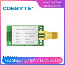 NRF24L01P 무선 RF 모듈 PA LNA CDEBYTE E01-ML01DP5 장거리 SPI 2.4GHz 100mW 송신기 및 수신기 20dBm UAV