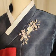 한복 자개 비즈 브로치 옷핀 진주 상견례 혼주 꽃
