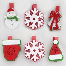 크리스마스 부직포집게2(눈사람종 장갑모자), 장갑모자