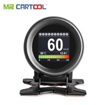 MR CARTOOL M3 자동차 OBD2 HUD 헤드 업 디스플레이 GPS 속도계 과속 경고 오일 물 온도 게이지 디지털 OBD, 01 Black