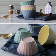 밥공기 다이어트 밥 그릇 작은 사기 파스텔톤 세트, 베이비 핑크