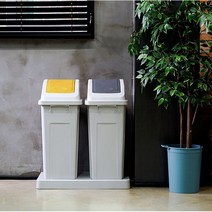 창신리빙 프랑코 대용량 분리수거함 100L(50x2) 2칸