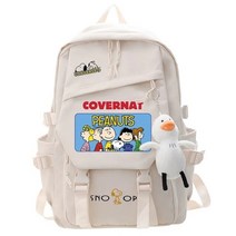 스누피 애니메이션 배낭 소년 소녀 초등 학생 중학교 대용량 schoolbag 만화 32x45x13cm