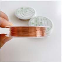 0.2mm 로즈골드 1롤 공예용 와이어, 1개