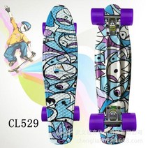 휴대용 스케이트 보드가방 내구성 휴대용 스케이트 보드 22 인치 스케이트 보드 미니 크루저 레트로 스케이트 보드 소년 청소년 초보자 스포츠 스케이트 보드, 다른