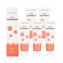 리틀클라우드 무불소 유아 아기 치약 60g, 무불소 치약 5개