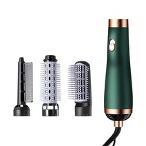 슬리퍼 드라이빗 3in1 열풍빗 웨이브 매직기 다용도 스타일링 드라이기, 에메랄드 그린, 단품