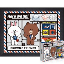퍼즐피플 카카오 리틀 라인프렌즈 직소퍼즐 시리즈, 150p, 150P, 투어 컬렉션 150P 액자포함(블랙)