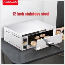가정용 업소용 제빵용 미니오븐 전자렌지 에어프라이기 Xeoleo 전기 피자 오븐 12 인치 피자 베이킹 머신 빵 로스터 1130w 상업용가정용 피자 베이커 머신 스테인레스 스틸, 12인치, 에게