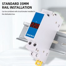 단상 모듈식 전압계 표시기 LED 디지털 디스플레이 감지기 딘 레일 18mm 전압계 AC 80-500V 220V 380V 테스터 전류계, 1.Single Phase
