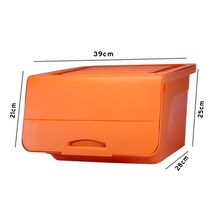 홈 실내 야외 택배 보관함 사무실 사물함 가정용 전원주택 무인 택배함 우편 의류 헌옷 수거함, 소형 넓이39x높이25cm 오렌지