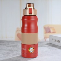 플라스크 휴대용 술병 500ml680ml 더블 스테인레스 스틸 스포츠 진공 야외 등산 열 병 커피 차 절연 컵, 680ml, 빨간색, 680ML