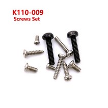 RC서보 아두이노서보모터 wltoys xk k110 rc 헬리콥터 액세서리 블레이드 기어 금속 변환 테일 모터 로터 헤드 캐노피 esc 보드 서보 v977 부품, 나사 세트