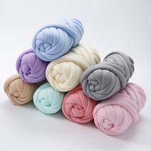살래말래 빅 자이언트얀 패브릭 얀 19color 500g 망고실 왕모찌실 빅얀 뜨개실 핑거니팅 암니팅, 버건디