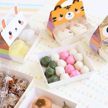 민화 한과/약과/송편포장/떡상자 만들기 6종 DIY, 민화 송편포장 떡상자 - 돼지