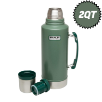 Stanley 스탠리 등산용 산악용 대용량 보온물병 보온병 냉보온병 텀블러 캠핑 진공 스텐 해머톤그린, 2리터(2QT)