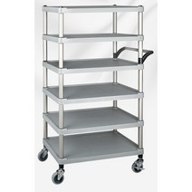 6단카트 병원배식카 식당구르마 식판이동 운반용카트 뷔페카트 핸드카 써빙카 업소용카트 식당용카트, 1개, 중