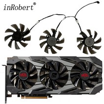 DIY 85MM T129215SU 비디오 카드 팬 Powercolor RX 5700 데빌 8GB GDDR6 그래픽 교체 냉각, 01 없음 RGB_01 Black
