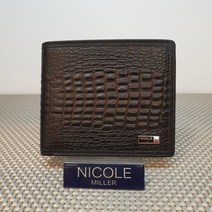 니꼴밀러 남성 악어 무늬 천연 소가죽 반지갑 N103MW593