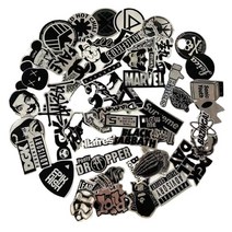 메탈 패션 브랜드 메이커 스티커 50종 세트 소품 꾸미기