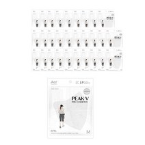 아에르 피크 V 라이트 마스크 중형 KF94, 1개입, 50개, 그레이