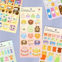 마프 리무버블 씰스티커 데코 인스 다이어리 꾸미기 컷팅 다꾸 일러스트, 01 CAKE