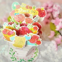 꽃다발 정원 입체 팝업카드 어버이 스승 감사 인사, 없음