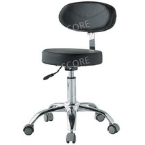 미용실 원형 스툴 등받이 보조의자 바퀴 미용의자 네일샵 체어, 공식 표준, A061골드사이드체어화이트+PU휠