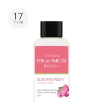 더허브샵 방향제 디퓨져 리필오일 50ml(19종), 처피 라임민트