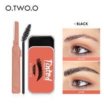 O.TWO.O 아이 브로우 젤 왁스 브로우 비누 틴트 아이 브로우 10g, BLACK 1개 + BROWN 1개