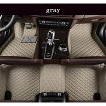 캐딜락 트렁크 바닥 실내 가죽 코일매트 XT4 XT5 XT6 CT4 CT5 CT6 CTS 차박 스타일링 간지 hlfntf car floor foot mat for qx70 fx, 회색