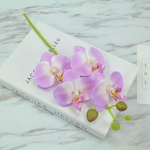사계절 호접란 화분 수공예 꽃 난꽃 조화 소형 연보라