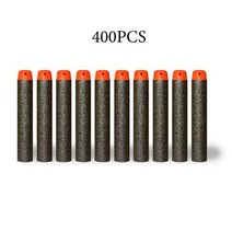 서바이벌 페인트볼 72CM 리필 다트 총알 구멍 있음 소프트 너프용 장난감, Black 400PCS