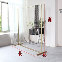 골드행거 가먼트랙 방꾸미기 바 행거 옷가게행거, 나노 골드 길이 180x45x높이 160