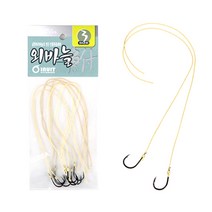 이누잇 외바늘 지누형 카본 훅 붕어 묶음 바늘 민물 낚시 채비 소품