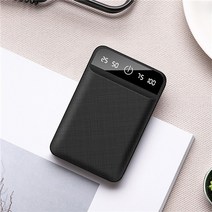 노트북배터리 미니 보조베터리 휴대용 빠른 충전 20000mAh 충전기 2USB 디지털 디스플레이 외부 배터리 Xiaomi 아이폰 호환 호환에 대 한, [01] 30001 mAh-50000 mAh, [02] black