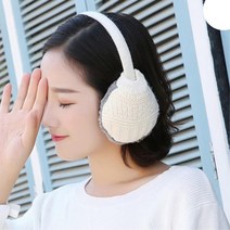 산책용 니트 여성 귀마개 여자친구선물 제주도패션 귀달린모자 귀도리캡 방한털모자